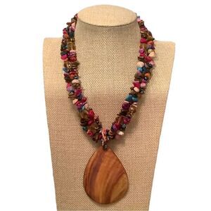 Erica Lyons multi color stone necklace. NWT